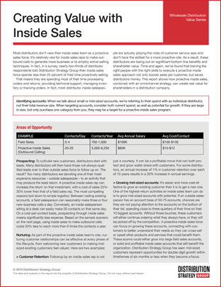 Creating Value with Inside Sales